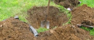 Preparing a hole for planting an apple tree